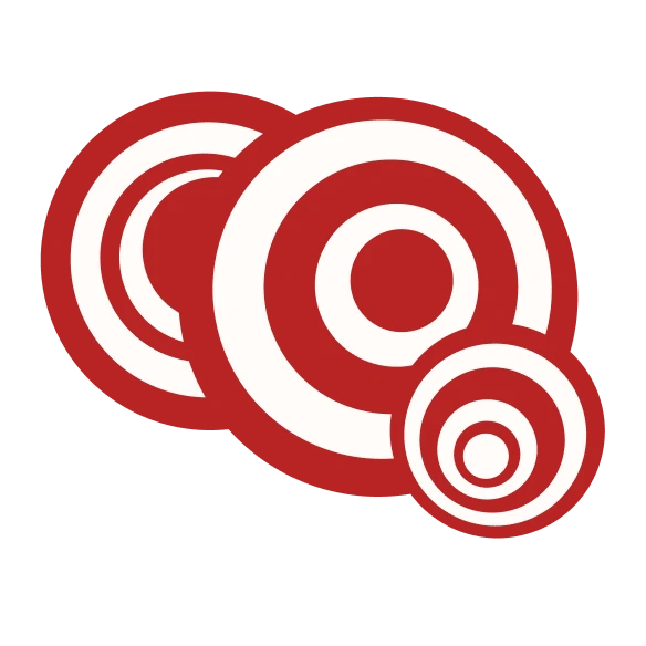 Red concentric circles decoration